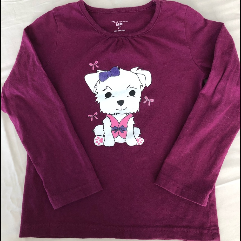 Long Sleeve Puppy Dog Shirt 3T